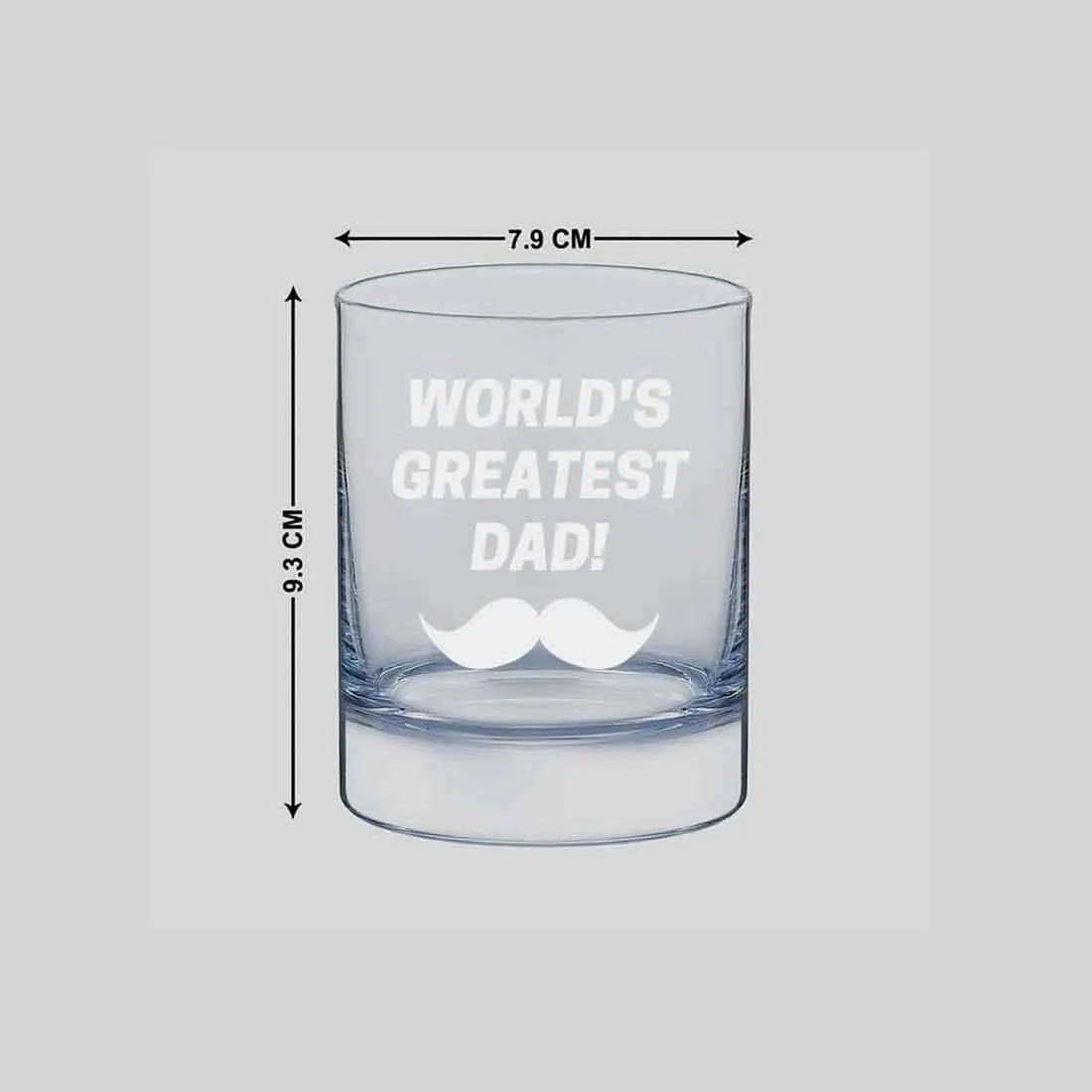 Gifts for Dad Whiskey Alcohol Glass Father's Day Gift - Worlds Best Dad