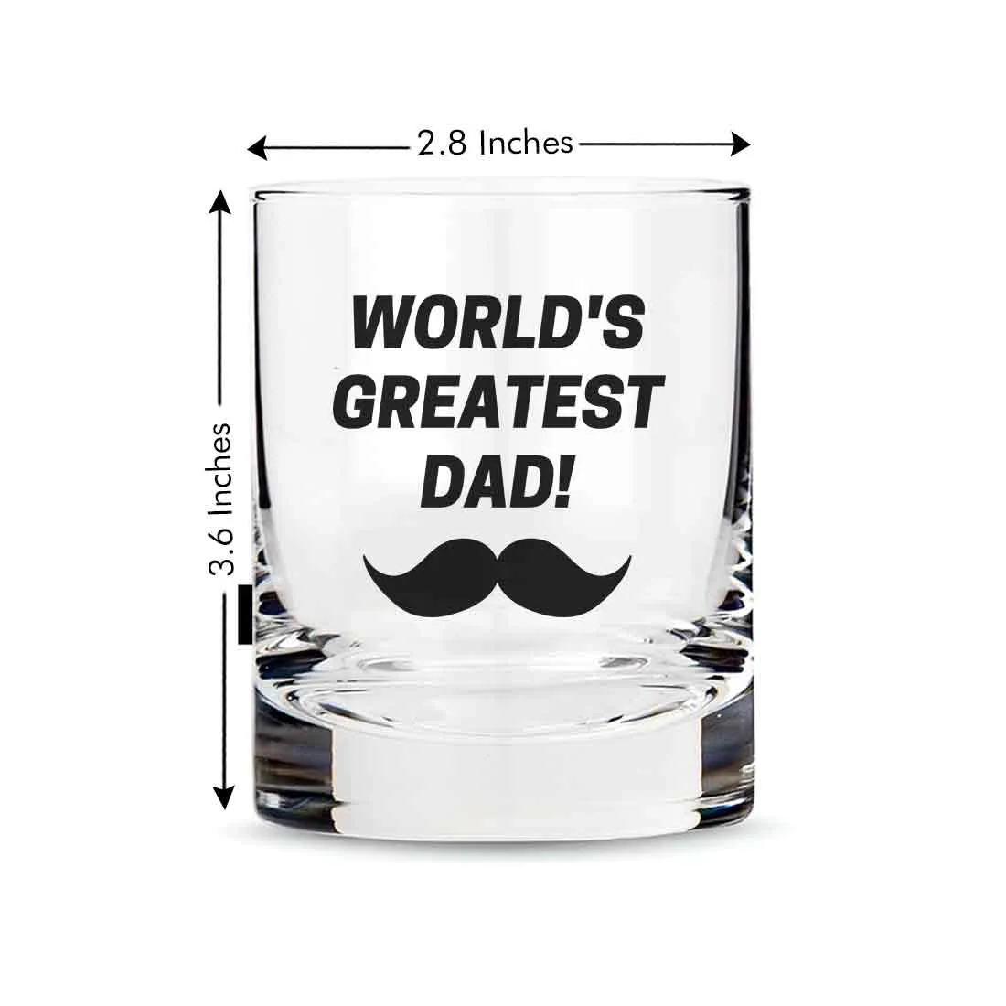 Gifts for Dad Whiskey Alcohol Glass Father's Day Gift - Worlds Best Dad