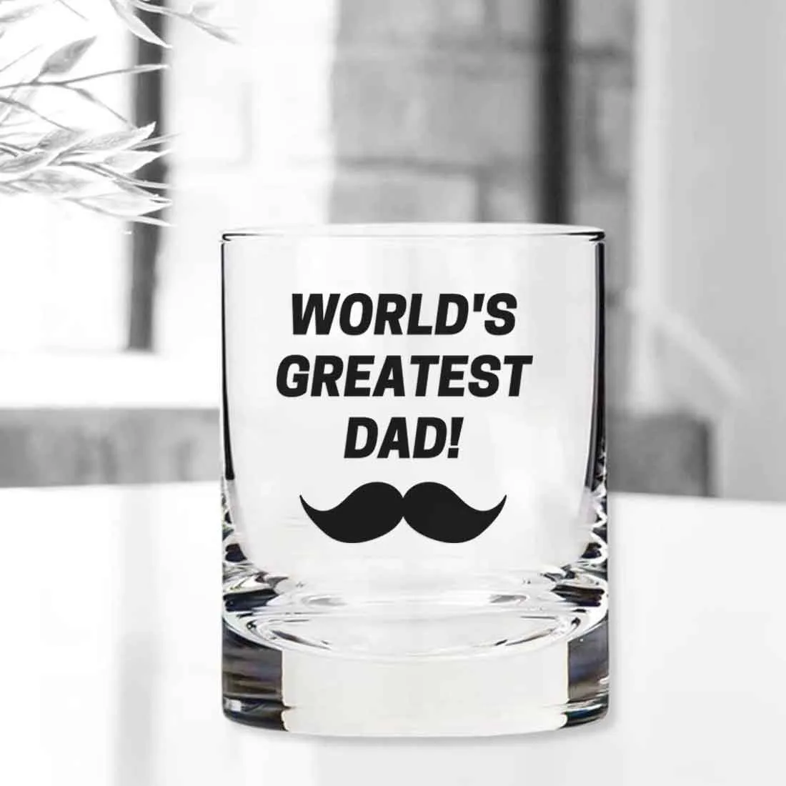 Gifts for Dad Whiskey Alcohol Glass Father's Day Gift - Worlds Best Dad