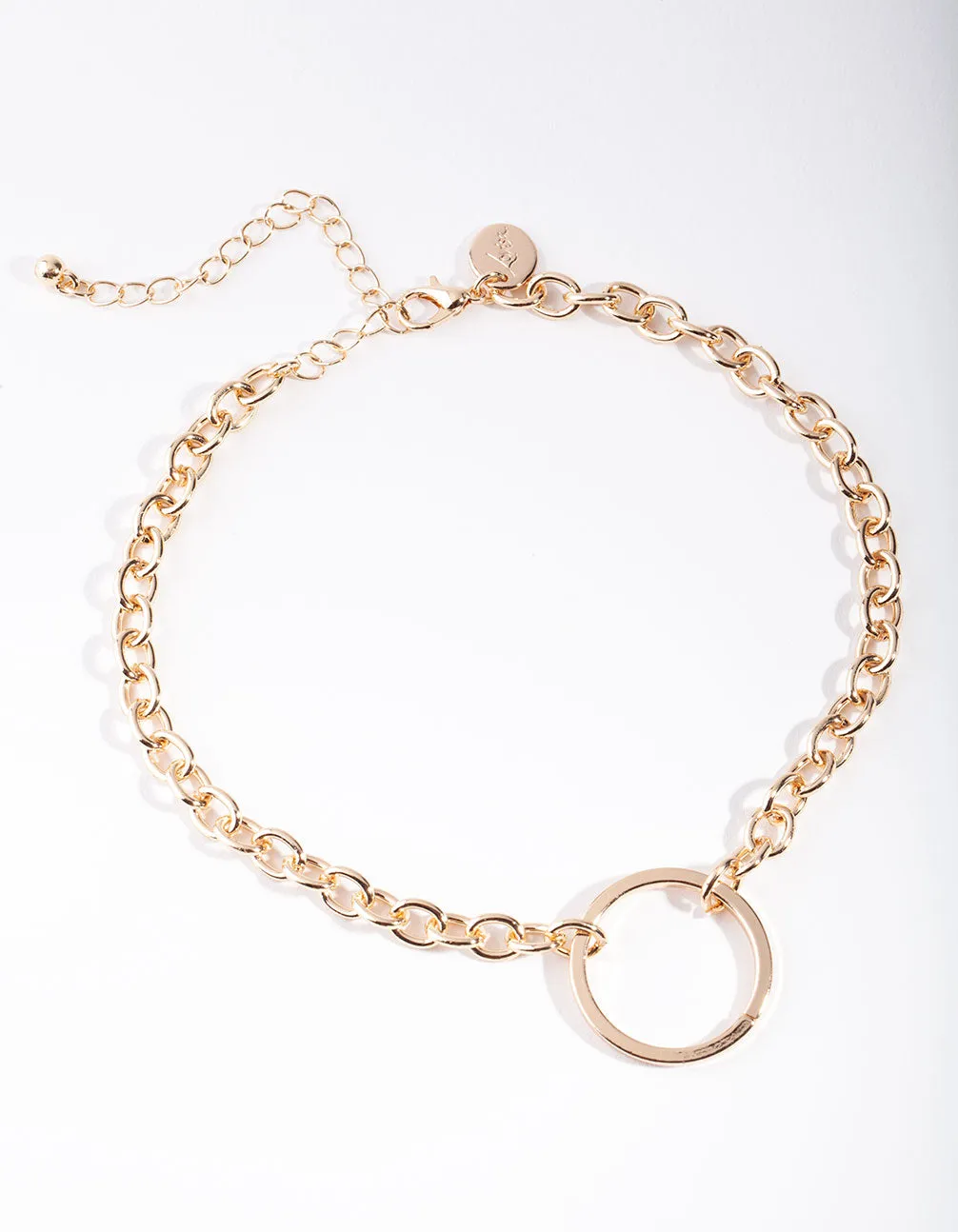 Gold Open Circle Choker