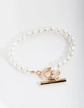 Gold Pearl Essential Bracelet