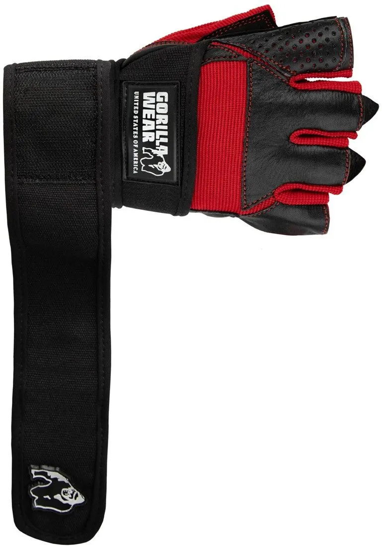 Gorilla Wear Dallas Wrist Wrap Gloves - Black/Red