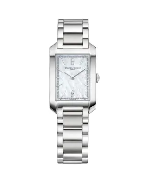 HAMPTON 10474, QUARTZ WATCH, DIAMOND-SET, MOTHER-OF-PEARL - 35 X 22 MM