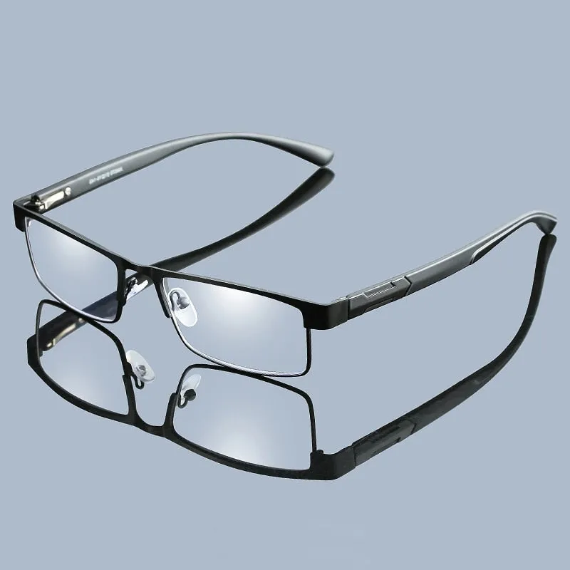 Handoer Unisex Full Rim Square Alloy Reading Glasses 070