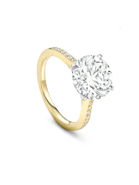 Harmony Round Yellow Gold Diamond Engagement Ring