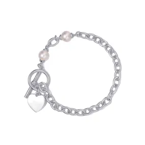 Heart & Pearl Bracelet