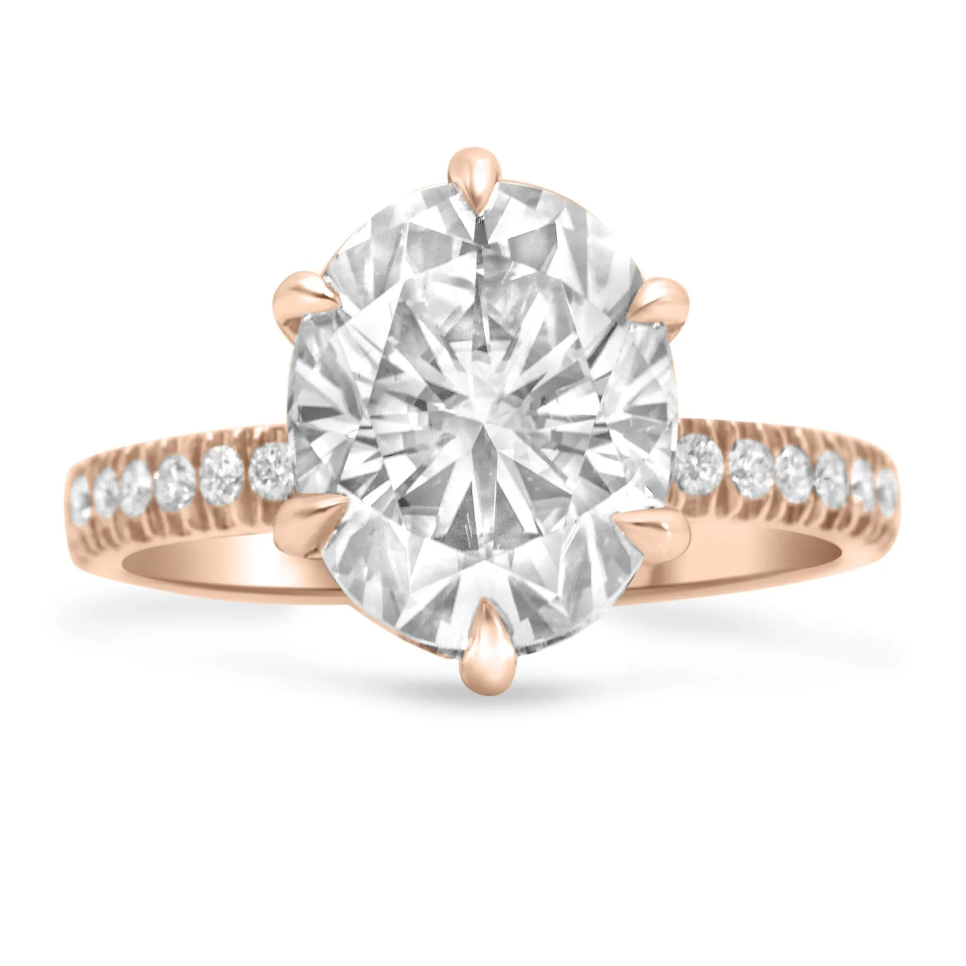 Henna | Oval Hidden Halo Moissanite Engagement Ring