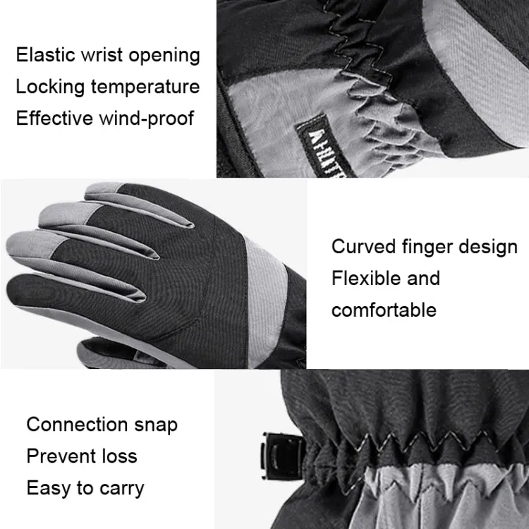 HLINTRANGE 061 Skiing Warm Gloves Sports Riding Waterproof Touch Screen Gloves, Size: M(Thicker)