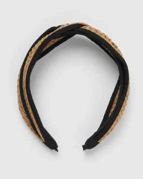 Izoa Golden Headband Natural Black