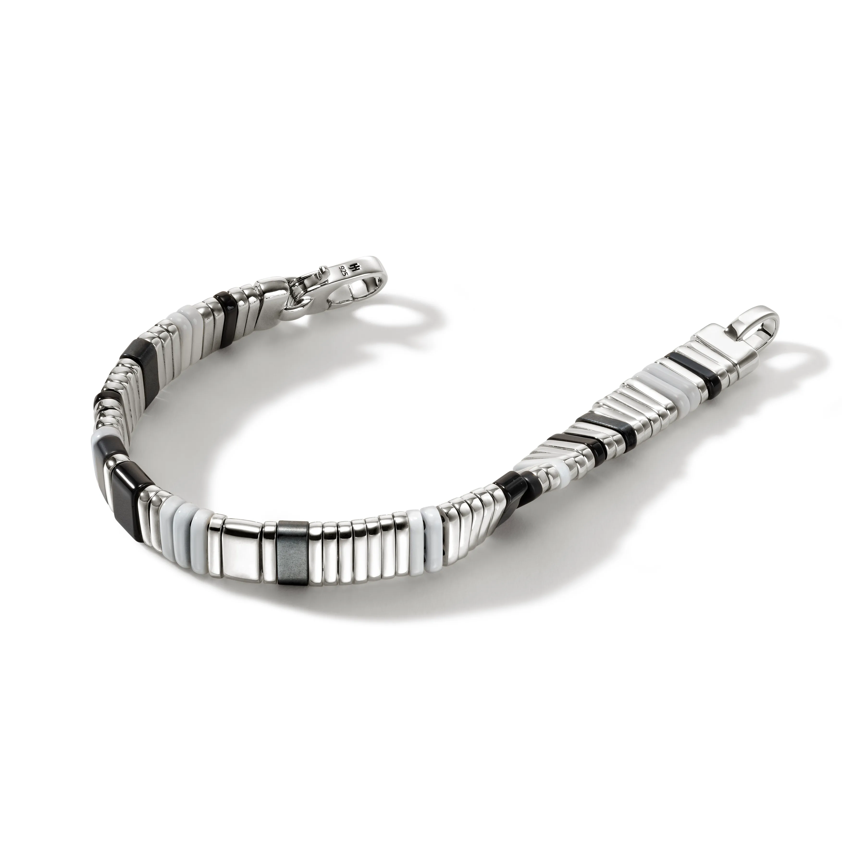 John Hardy Colorblock Silver Bracelet with Lobster Clasp