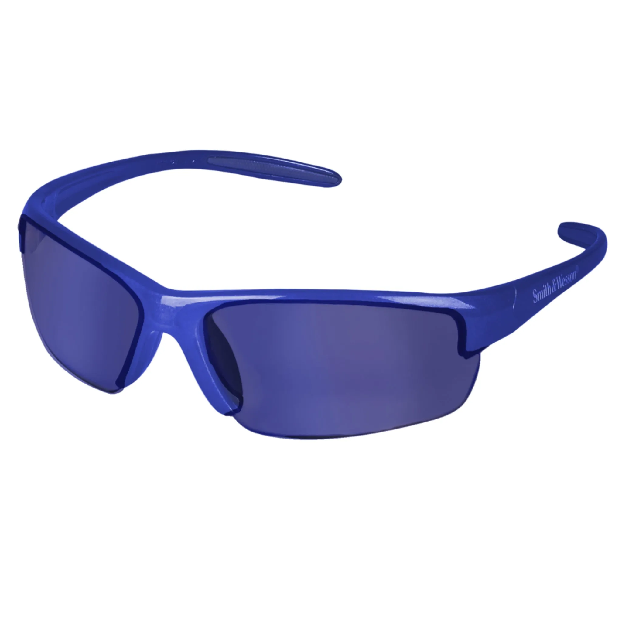 KIMBERLY-CLARK Smith & Wesson 3016311 21301 Equalizer Safety Glasses with Blue Frame and Blue Mirror Lens, Box of 12