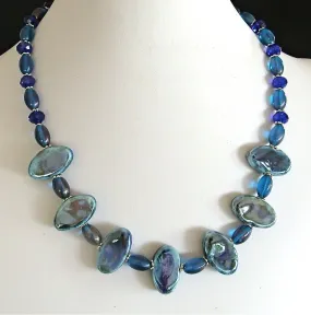 Kind of Blue: 18.5" Porcelain Bead Necklace