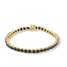 KING ICE: Single Row Onyx Tennis Bracelet