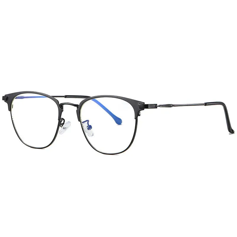 Kocolior Unisex Full Rim Square Alloy Acetate Hyperopic Reading Glasses 3389