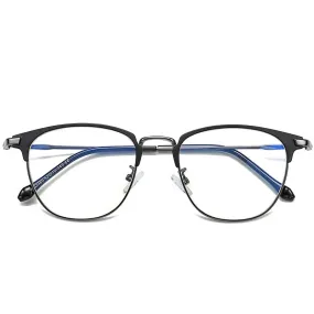 Kocolior Unisex Full Rim Square Alloy Acetate Hyperopic Reading Glasses 3389