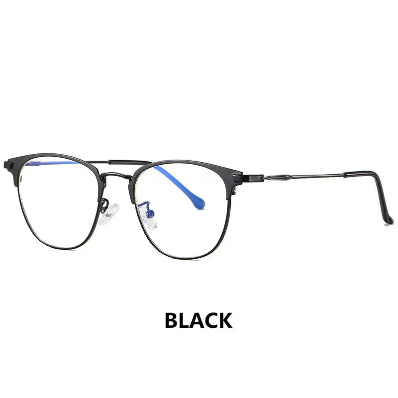 Kocolior Unisex Full Rim Square Alloy Acetate Hyperopic Reading Glasses 3389