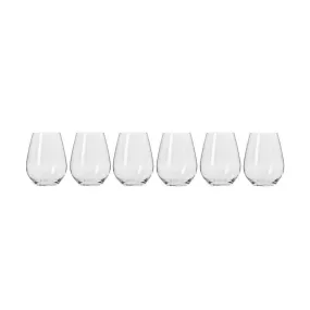 Krosno Harmony Stemless Wine Glasses 400ml (Set of 6)