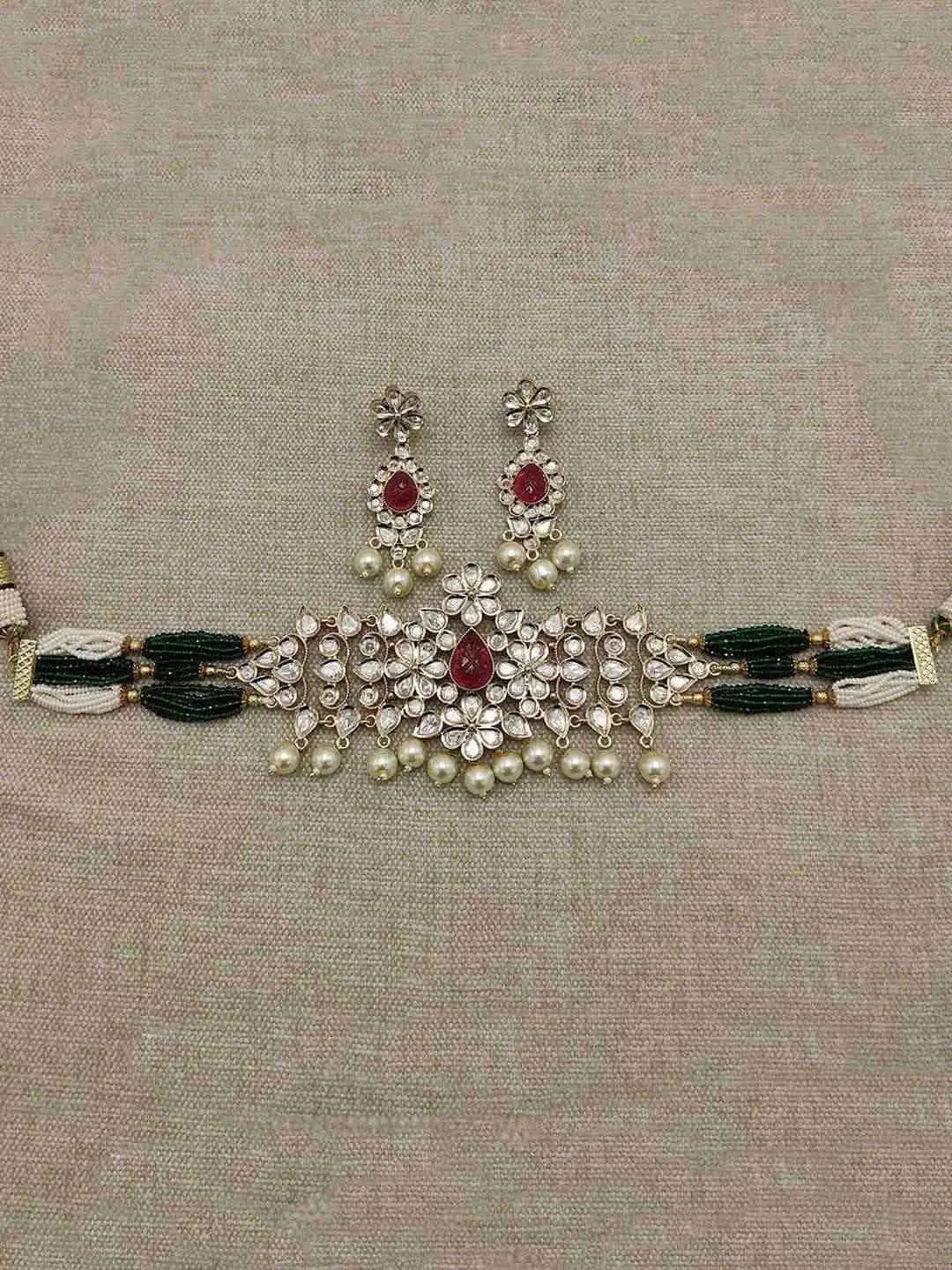 Kundan Stone And Pearl Necklace