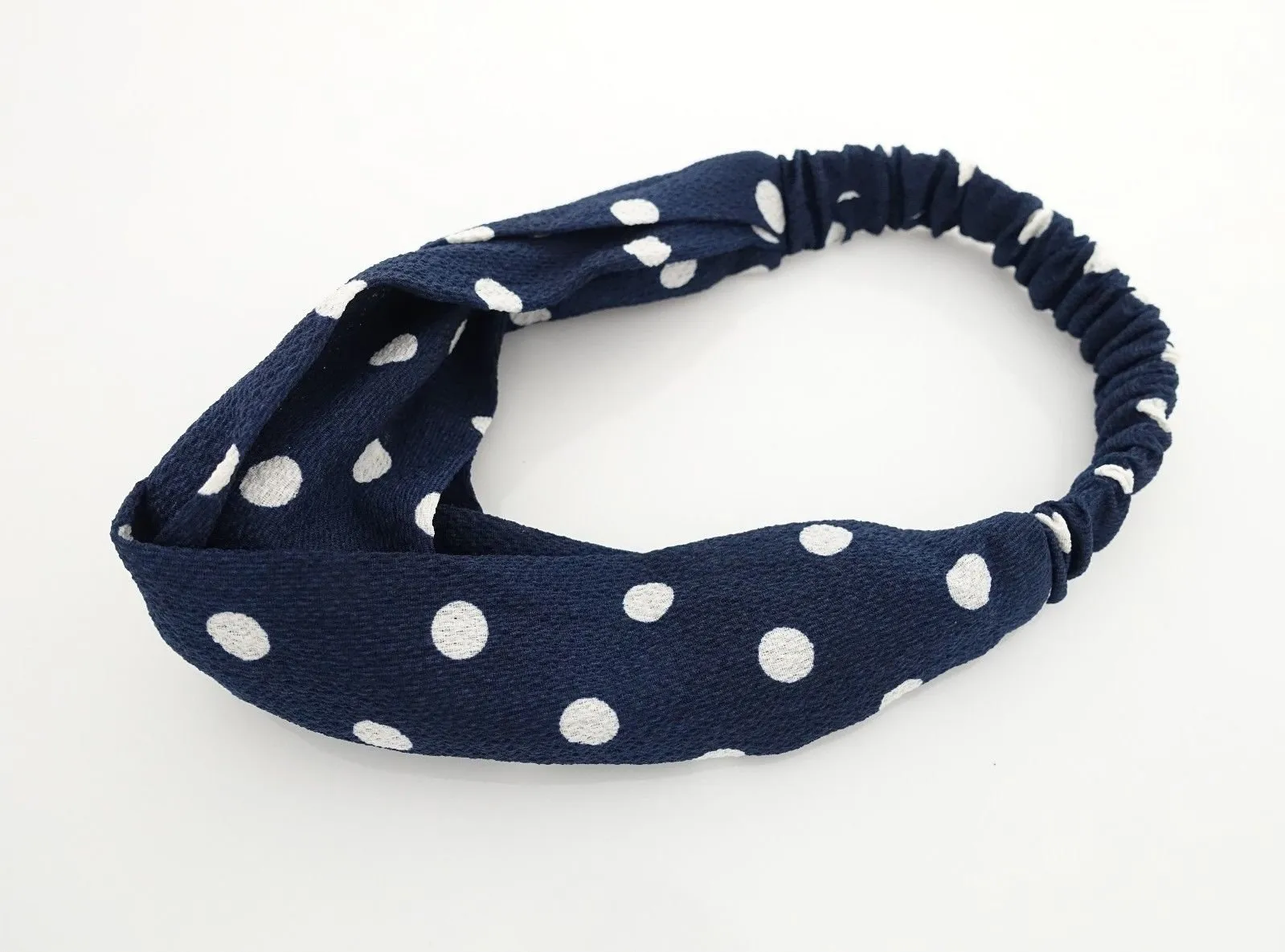 large polka dot fashion headband elastic cross headband women hair accessory