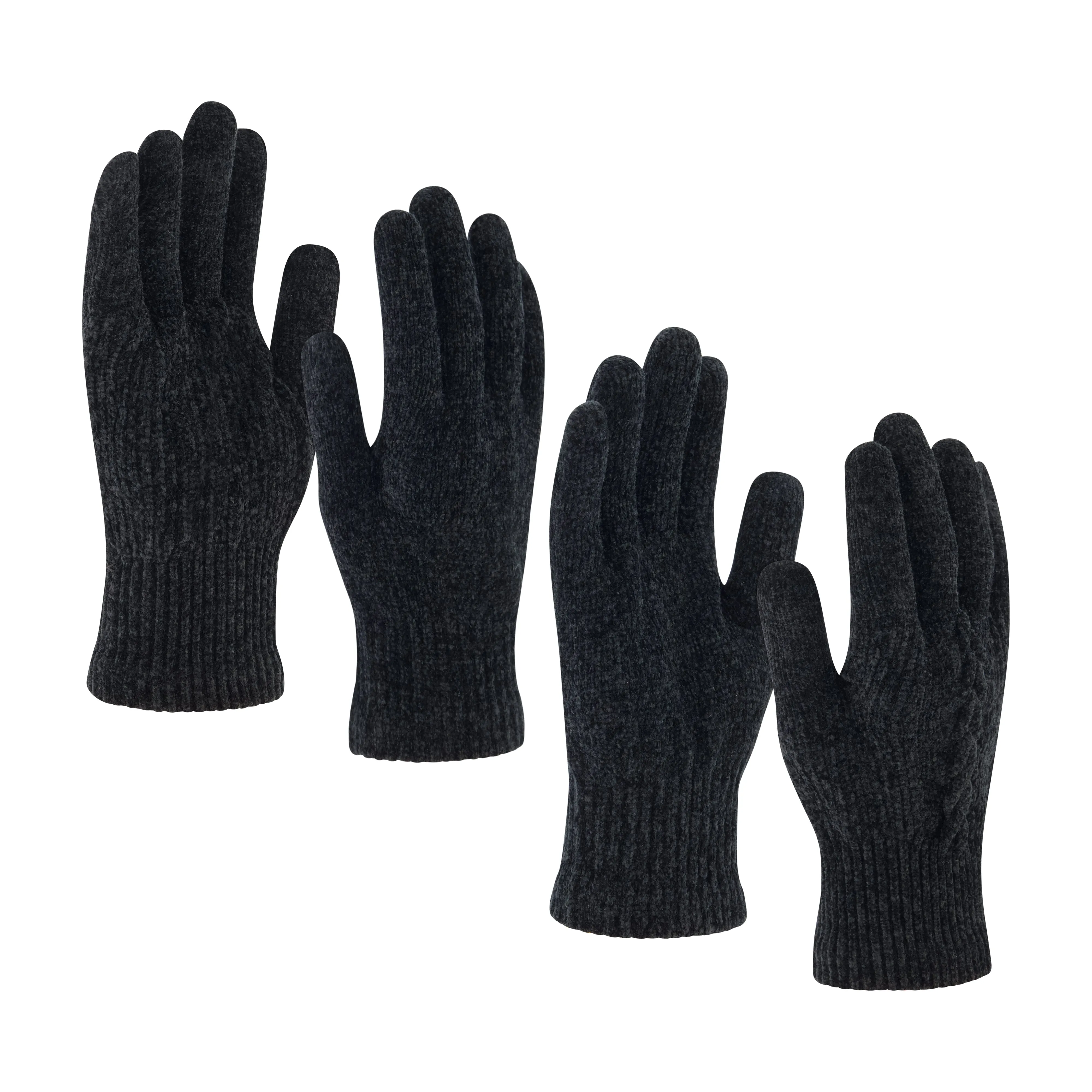 Laundry by Shelli Segal Women's 2-Pack Warm Chenille Gloves