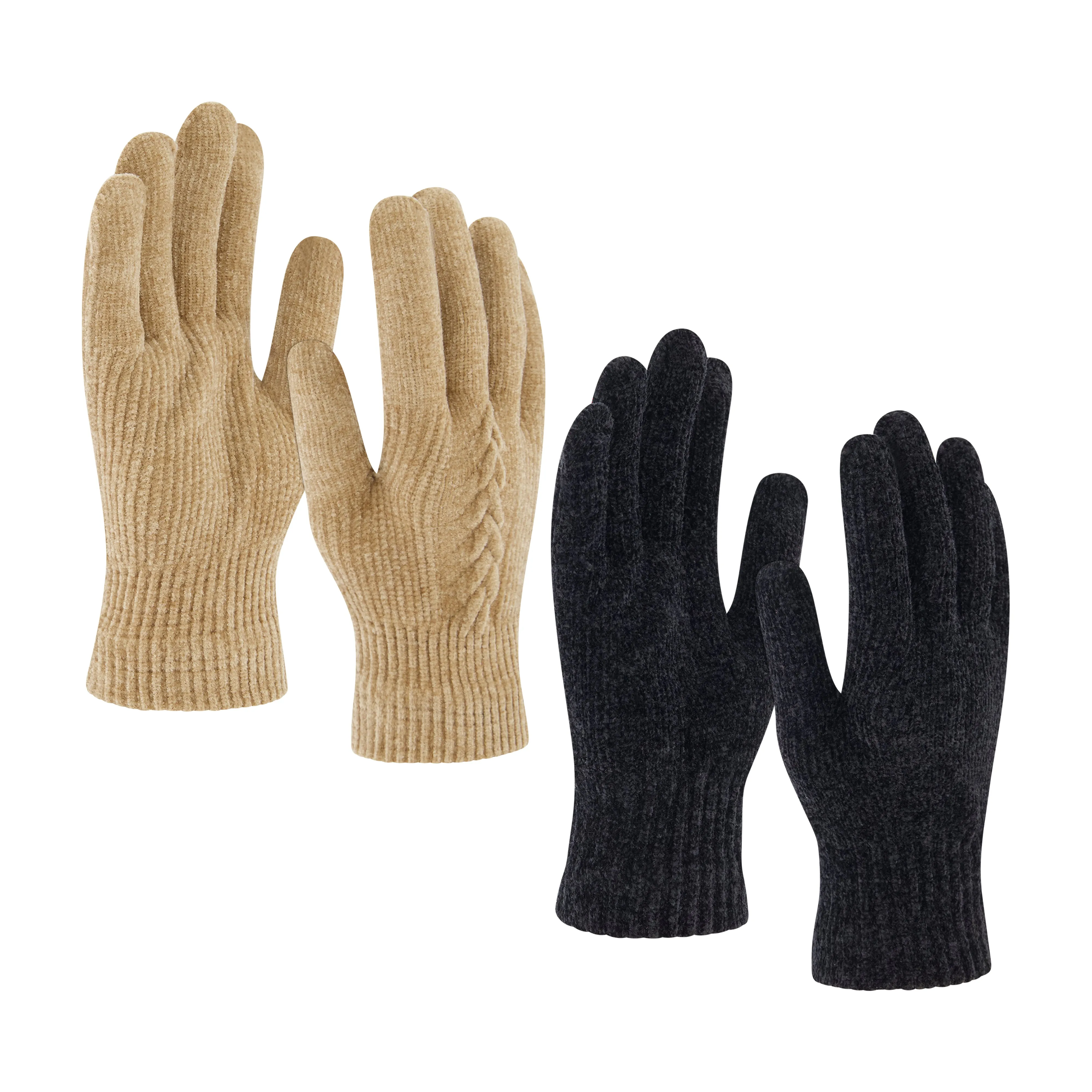 Laundry by Shelli Segal Women's 2-Pack Warm Chenille Gloves