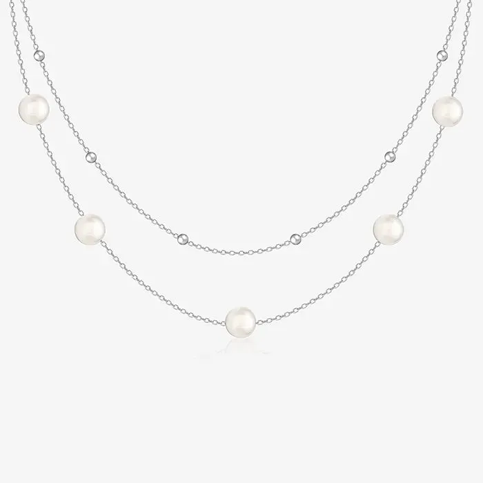 Layered Pearl Jewellery Set