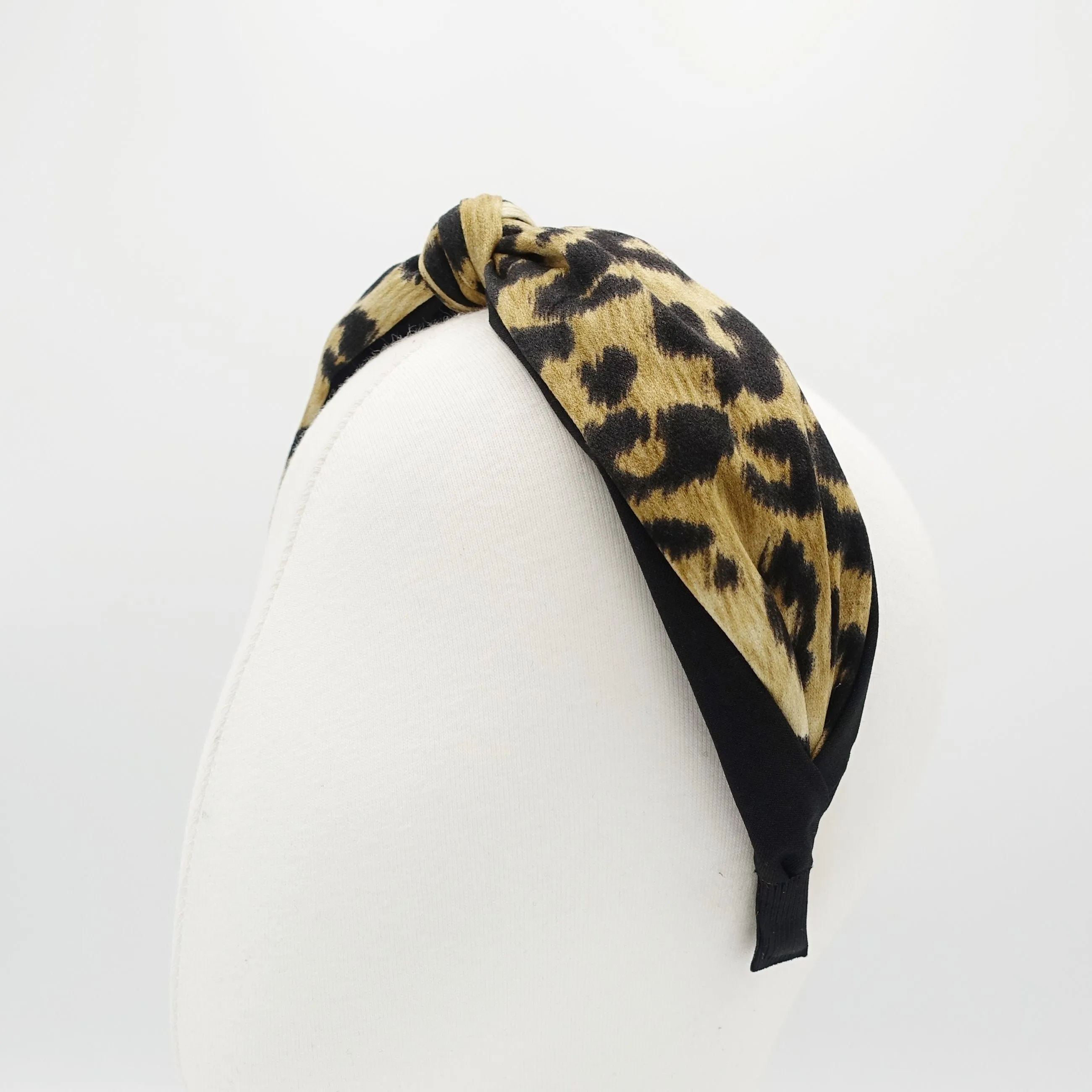 Leopard print headband layered knot hairband woman hair accessory