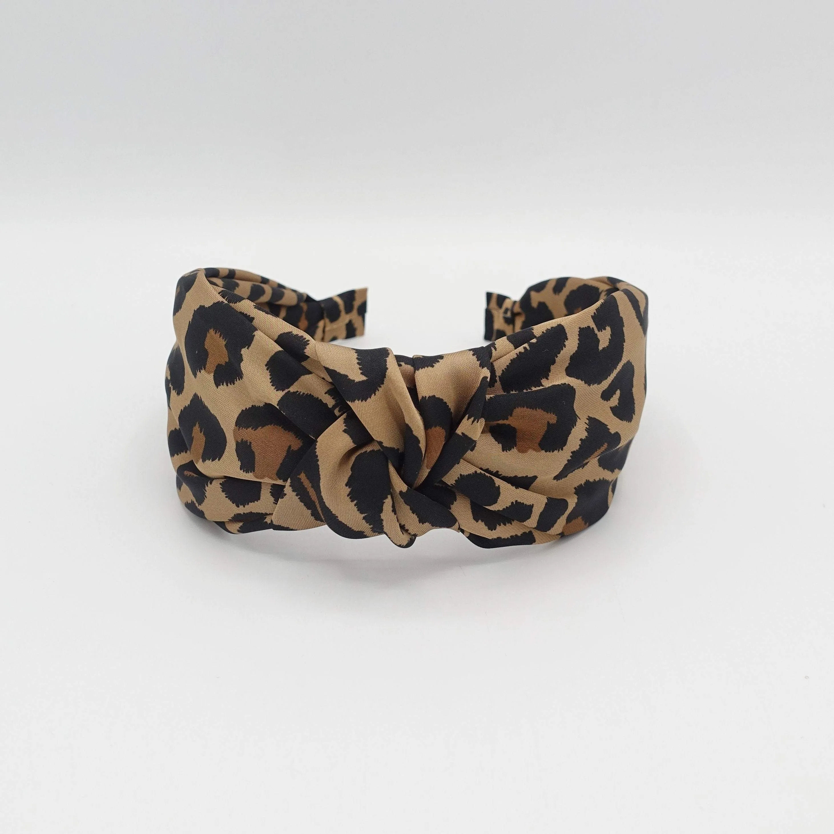 leopard top knot headband animal print hairband for women