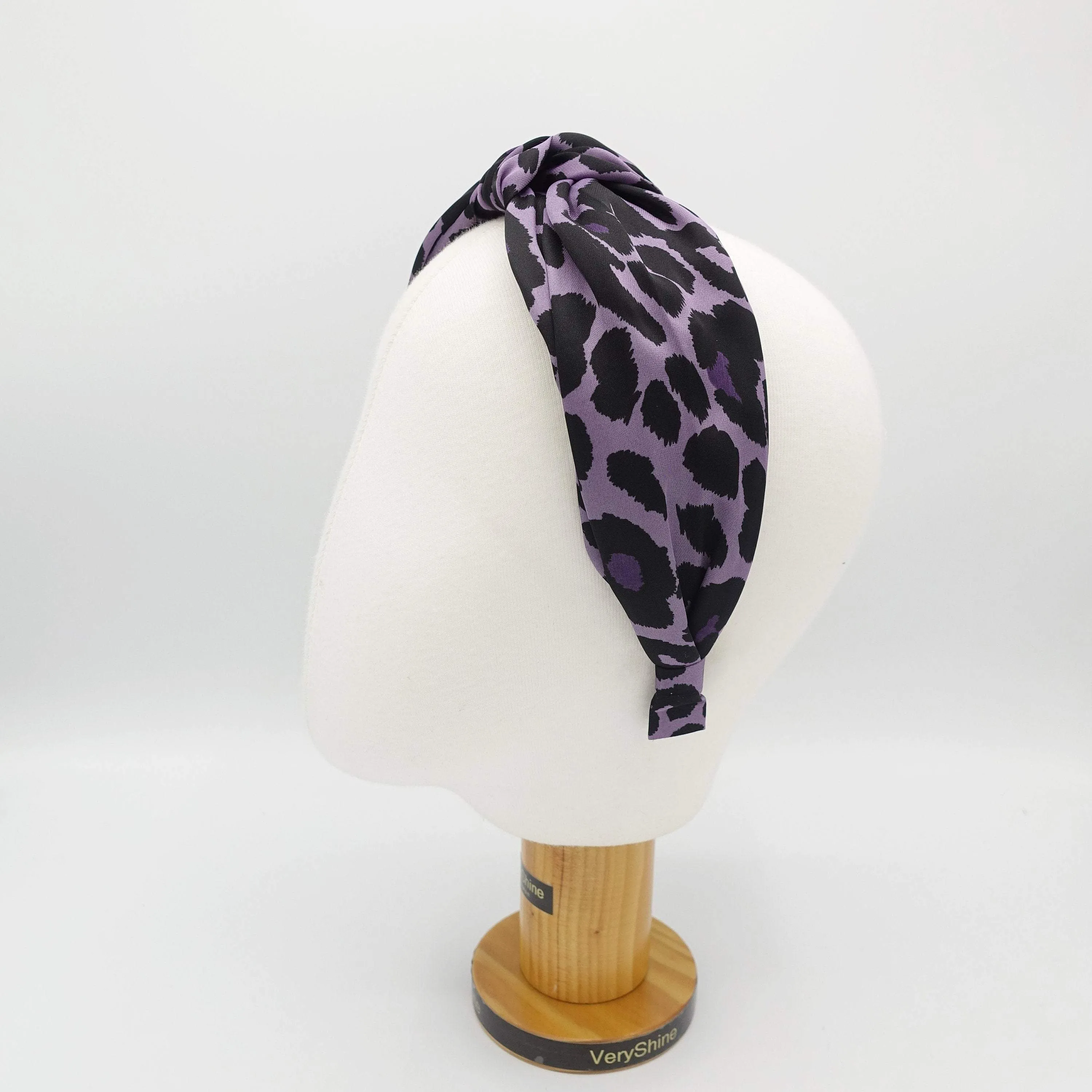 leopard top knot headband animal print hairband for women