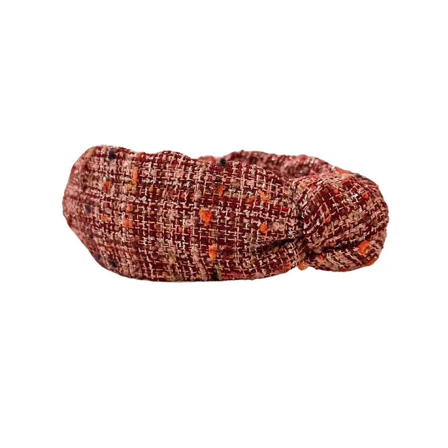 Lily Merlot Tweed Knotted Headband