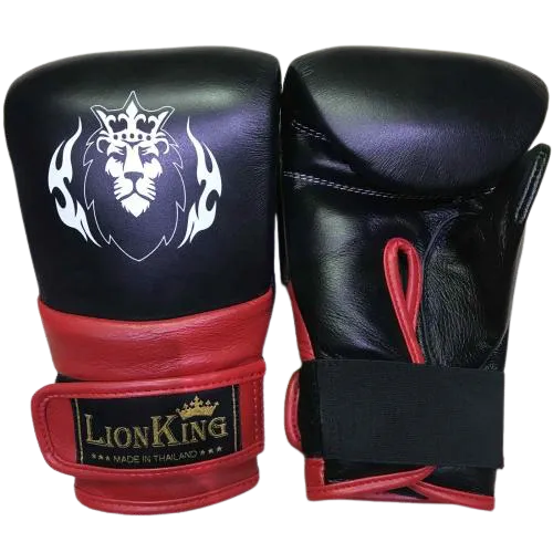 LION KING MUAY THAI BOXING TRAINING BAG GLOVES MITTS 4 oz M-L 3 Colours