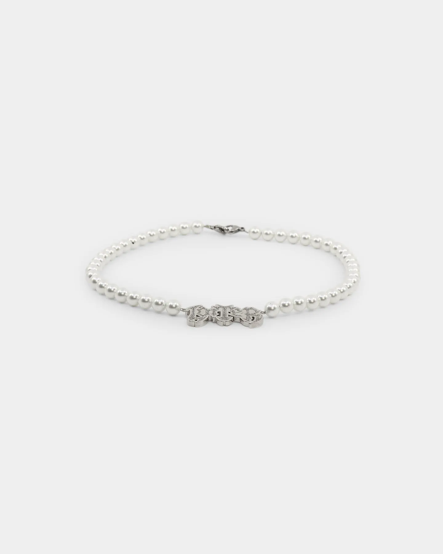 Loiter Pearl Choker Necklace Silver/White