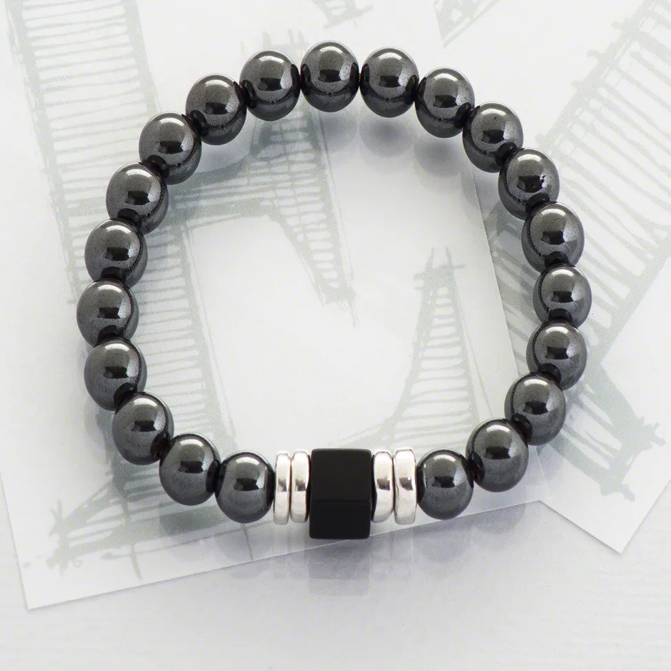 Lucca Hematite Bracelet – Black