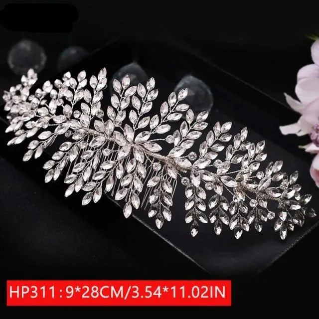 Luxury Rhinestone Bridal Headband Comb