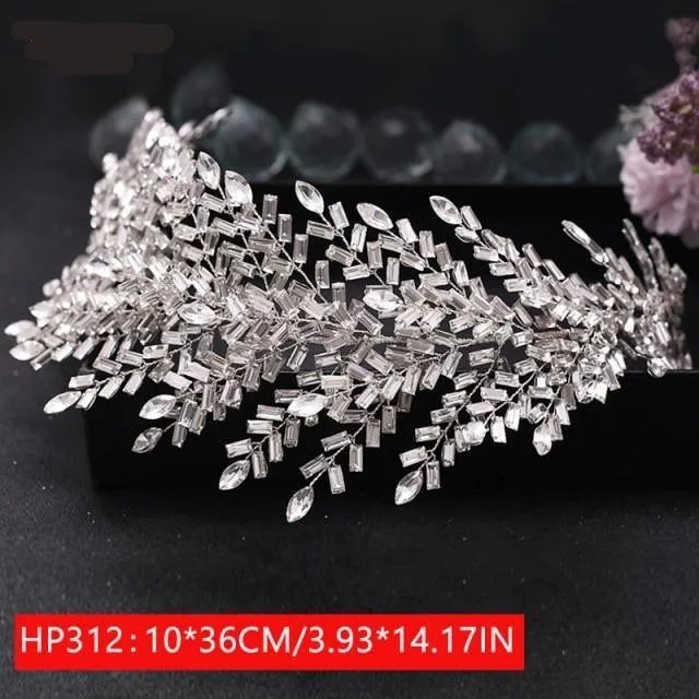 Luxury Rhinestone Bridal Headband Comb