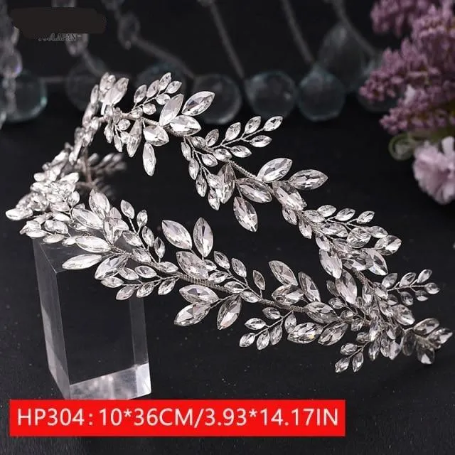 Luxury Rhinestone Bridal Headband Comb