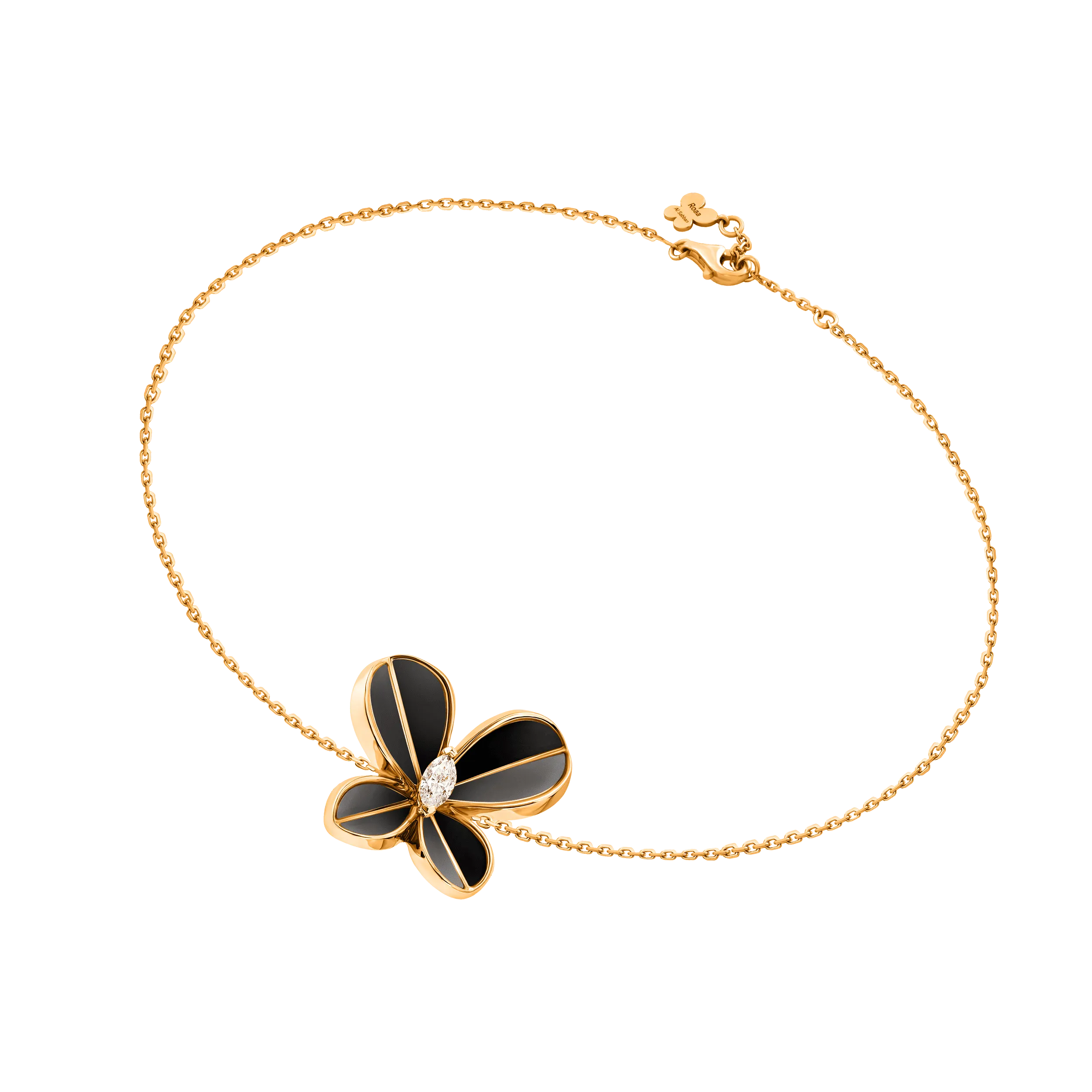 Marquise Butterfly Yellow Gold Large Bracelet