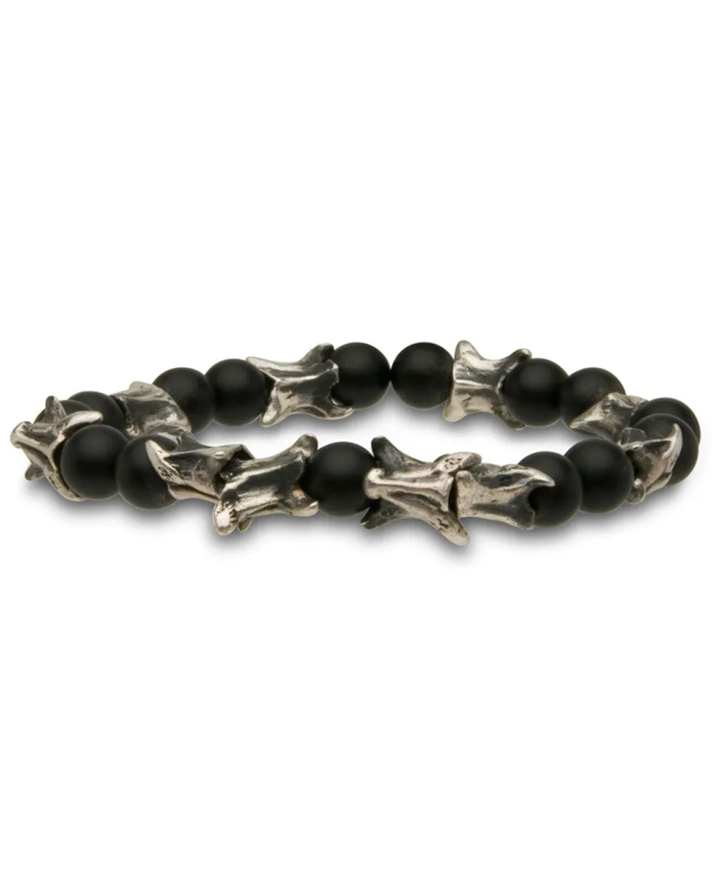 Matte Onyx Snake Vertebra Bracelet