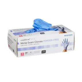 McKesson Confiderm® 3.5C Nitrile Exam Glove, Small, Blue