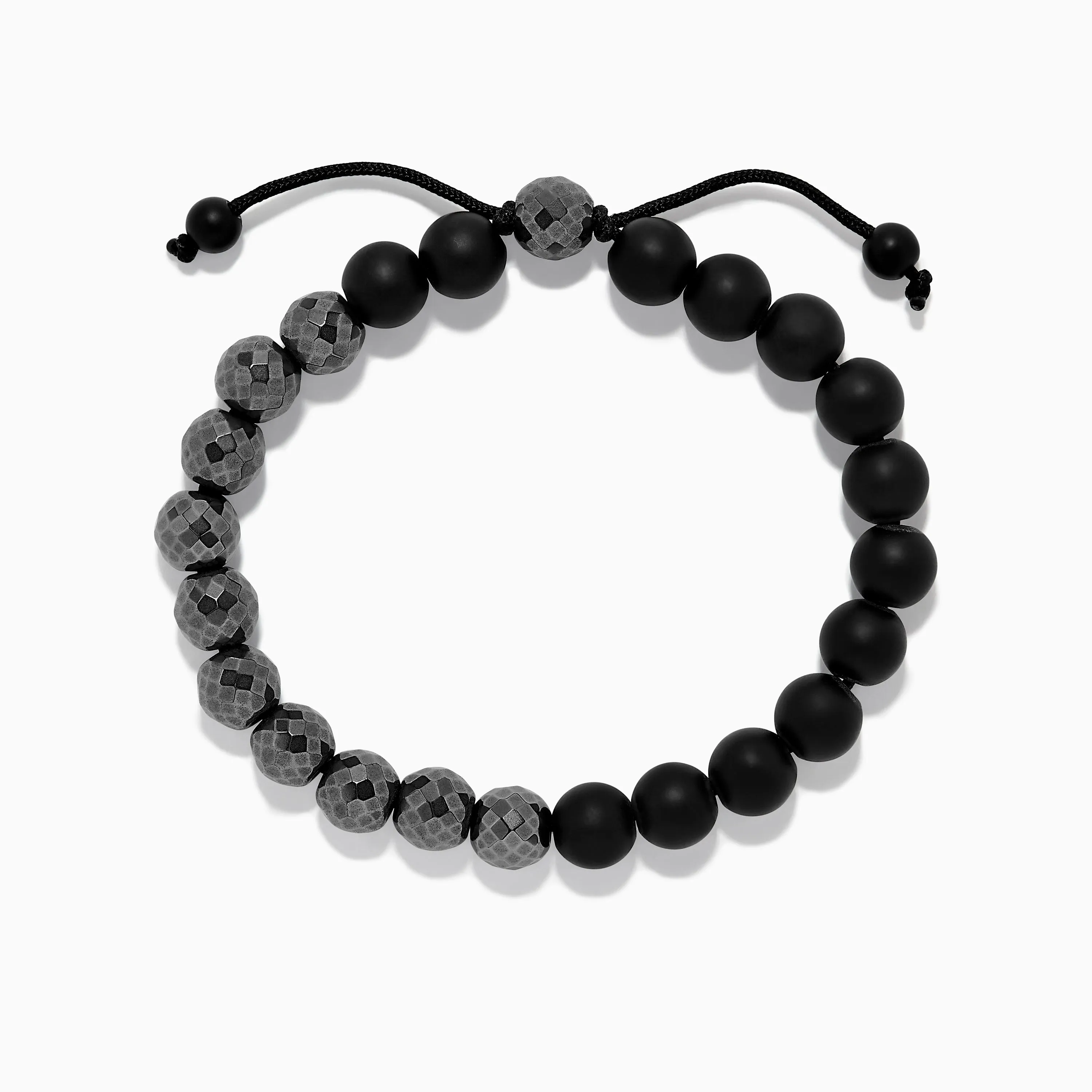 Men's Beaded Hematite String Bracelet