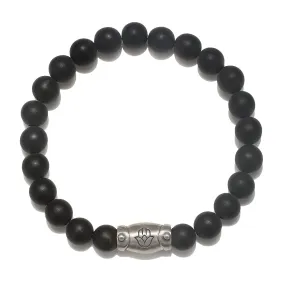 Men's Enduring Blessings Hamsa Black Onyx Gemstone Bracelet