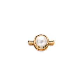 Mesh charm pearl gold