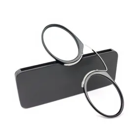 Mini Clip Nose Style Presbyopic Glasses without Temples, Positive Diopters: 3.50(Black)