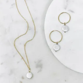 Mini Island Coin Necklace & Earrings | Gift Set