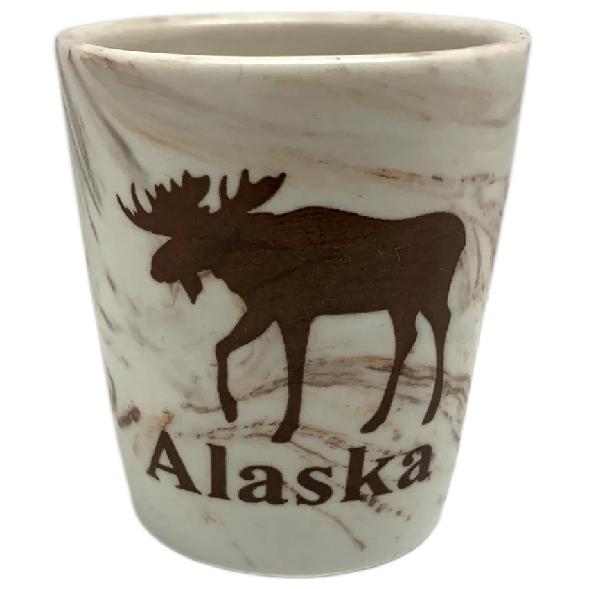 Moose Marbled Shot Glass