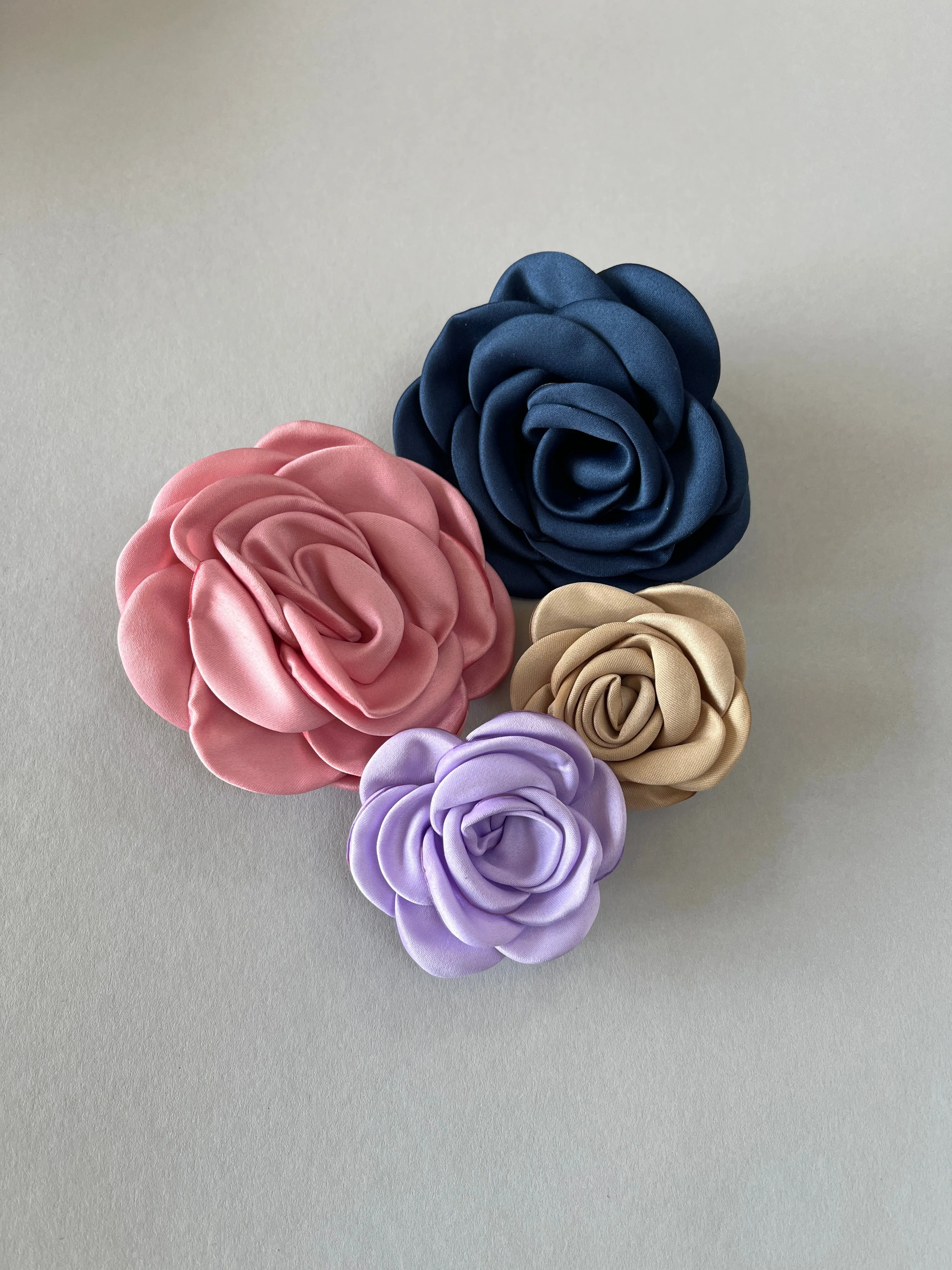 Multiflower - Satin - 9 cm - Navy Blue