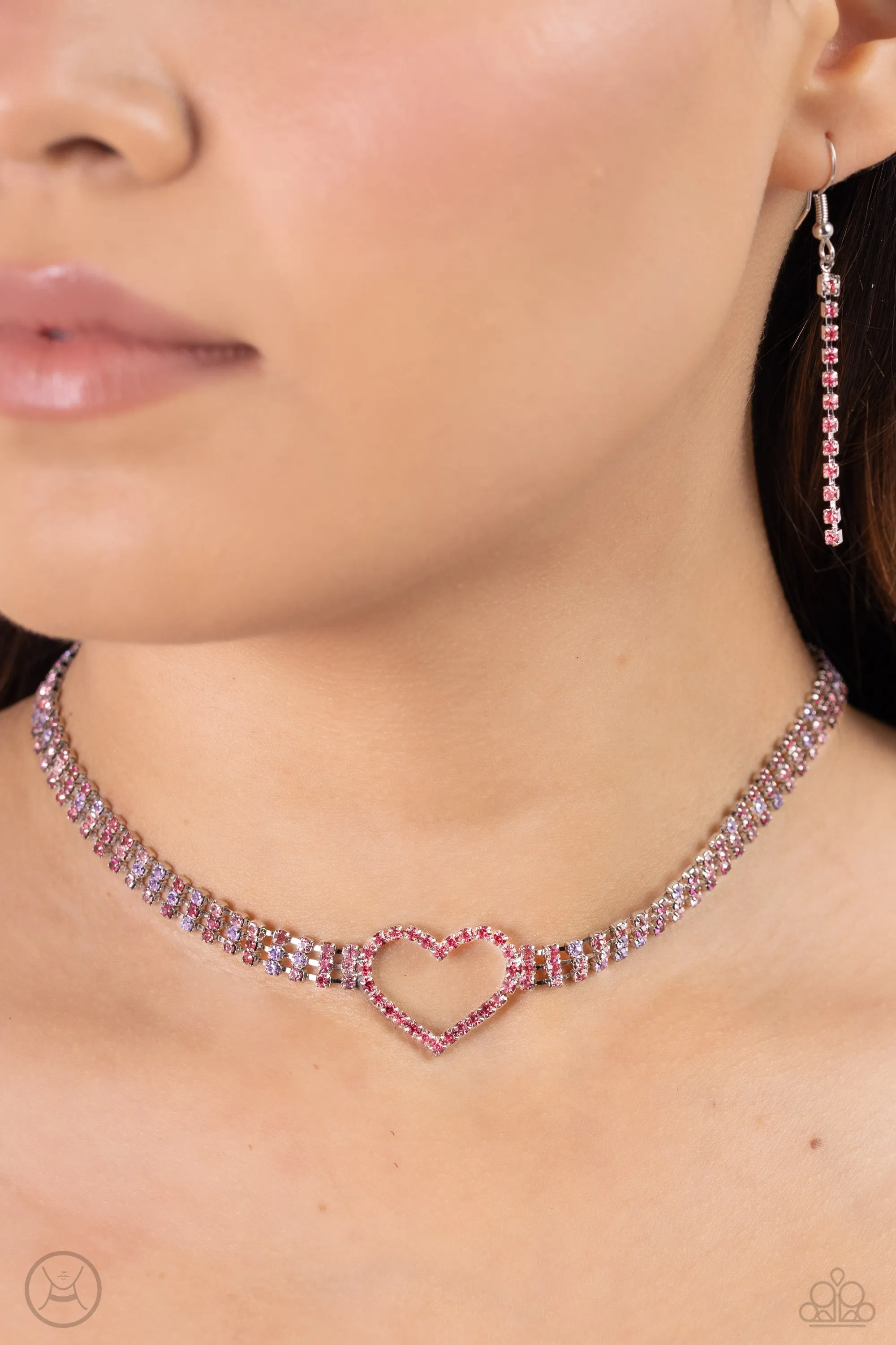 Necklaces Rows of Romance - Pink VDAY V505