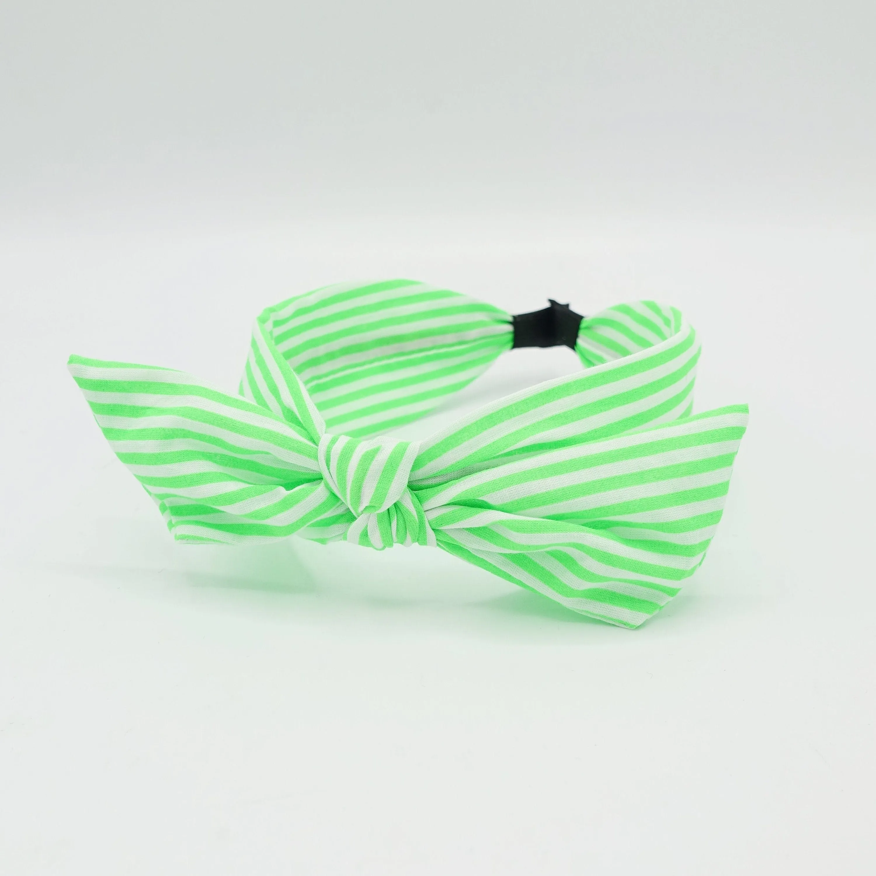 neon stripe knot headband wire bow hairband women hair accessory