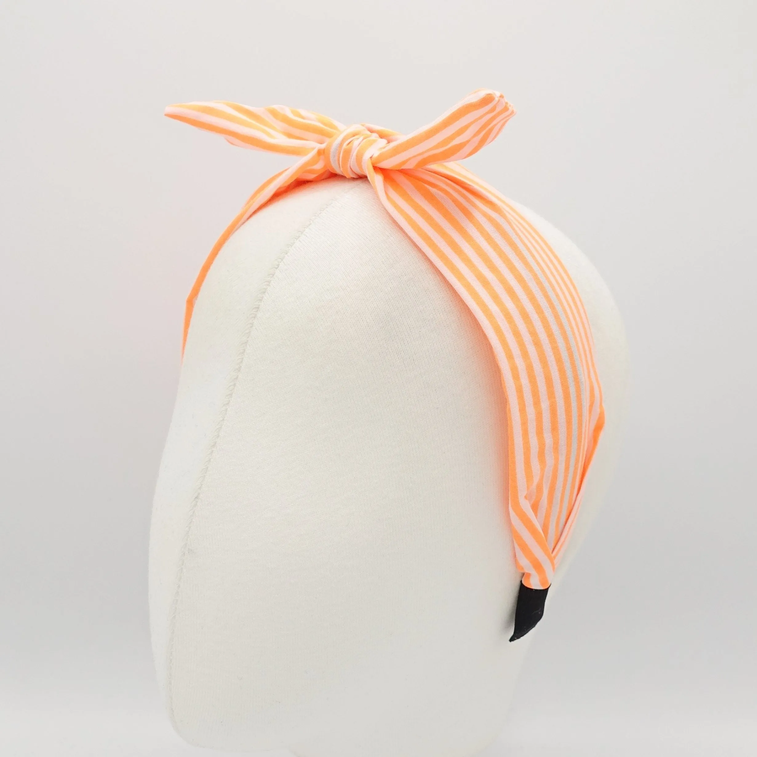 neon stripe knot headband wire bow hairband women hair accessory