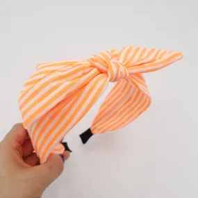 neon stripe knot headband wire bow hairband women hair accessory